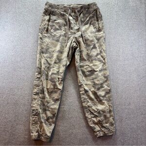 American Eagle Pants Womens Medium Gray Camo Jogger Drawstring